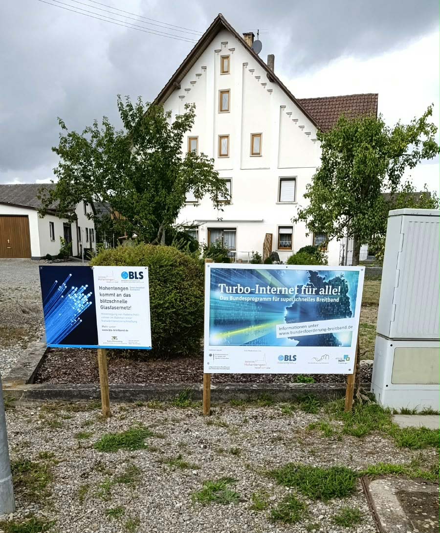 Bauschild FTTH-Ausbau Hohentengen